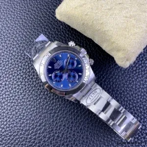 Rolex Daytona 116509 overhead shot on dark textured surface
