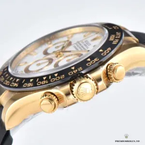 Rolex Daytona 116518LN full length showing Oysterflex integration