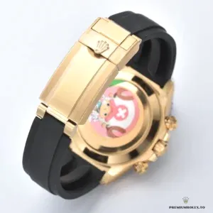 Daytona 116518LN side profile showing yellow gold-plated case thickness