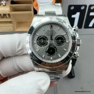 Daytona 126509 white gold on wrist with dress shirt cuff