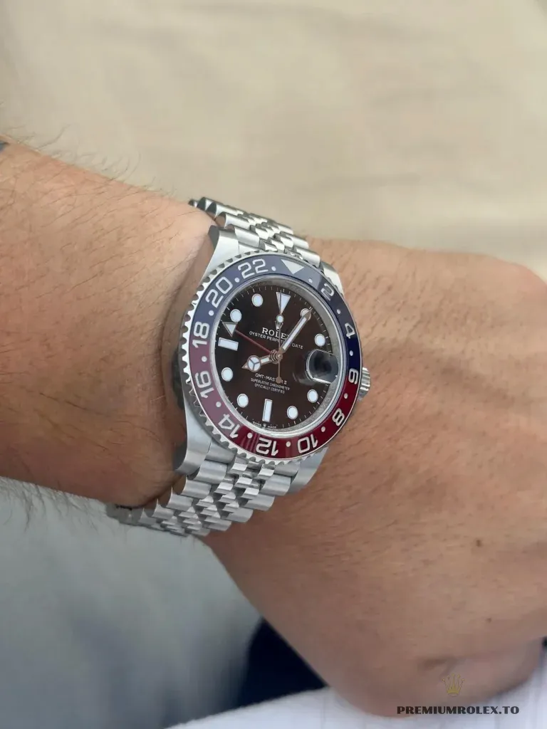 Replica Rolex GMT-Master II Greenwich m126710blro-0001 40mm v3 photo review
