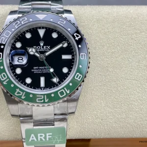 Wrist shot of the GMT-Master II 126720VTNR Sprite on Jubilee