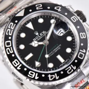Wrist shot of the Rolex GMT-Master II 116710LN on Oyster bracelet