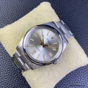 Wrist shot of Oyster Perpetual 124300 silver dial on Oystersteel bracelet