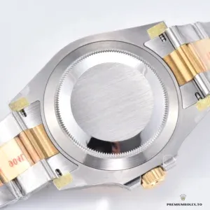 Caseback of the Submariner 116613LB showing Oystersteel construction