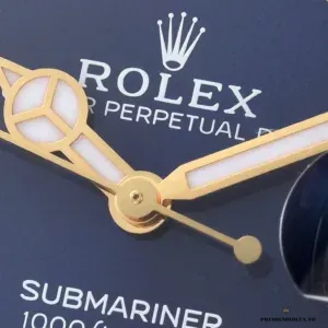 Rolex Submariner 126618LB dial macro showing applied hour markers and hands