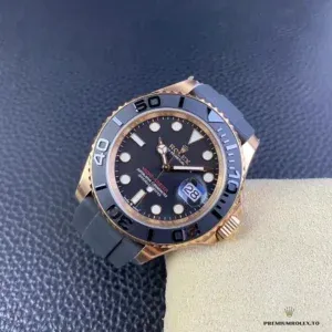 Caseback view of the Rolex Yacht-Master 126655 rose gold model