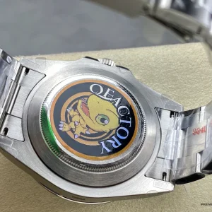 Replica Rolex Explorer II 226570 caseback view with solid Oystersteel construction