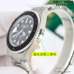 Matte black Cerachrom bezel with yacht racing countdown scale on 226627