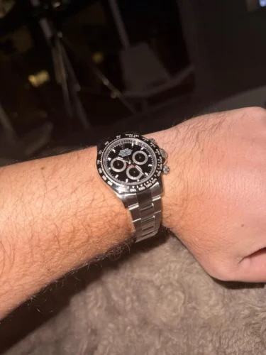 Replica Rolex Daytona "Reverse Panda" Black Dial 116500LN photo review
