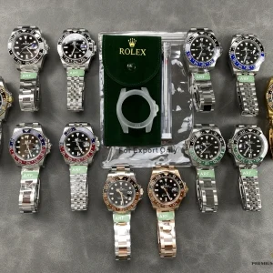 Overhead shot of complete GMT-Master II multi-piece set