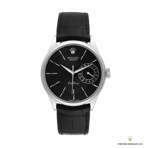 Fake Cellini Date White Gold 50519 Black Dial 39mm - Affordable Super Clone Watch