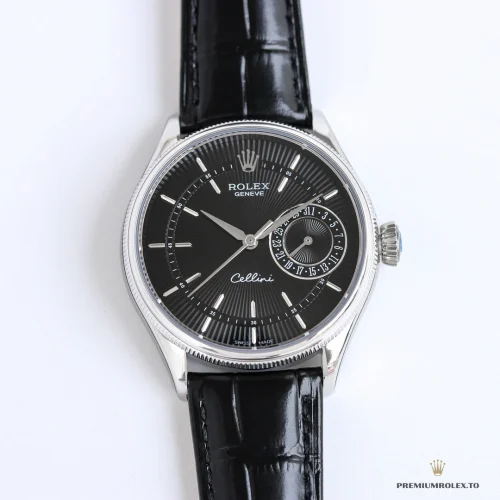 Fake Cellini Date White Gold 50519 Black Dial 39mm - Affordable Luxury Fake Timepiece