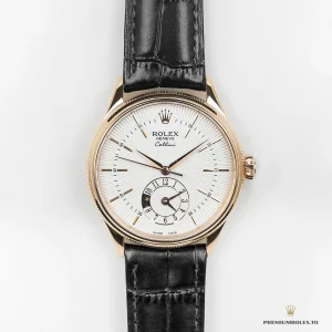 Rolex Cellini 50525 angled view showing domed sapphire crystal