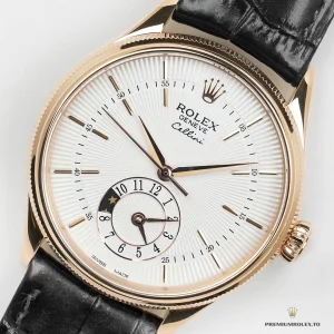 Cellini Dual Time 50525 dial macro with applied Roman numerals