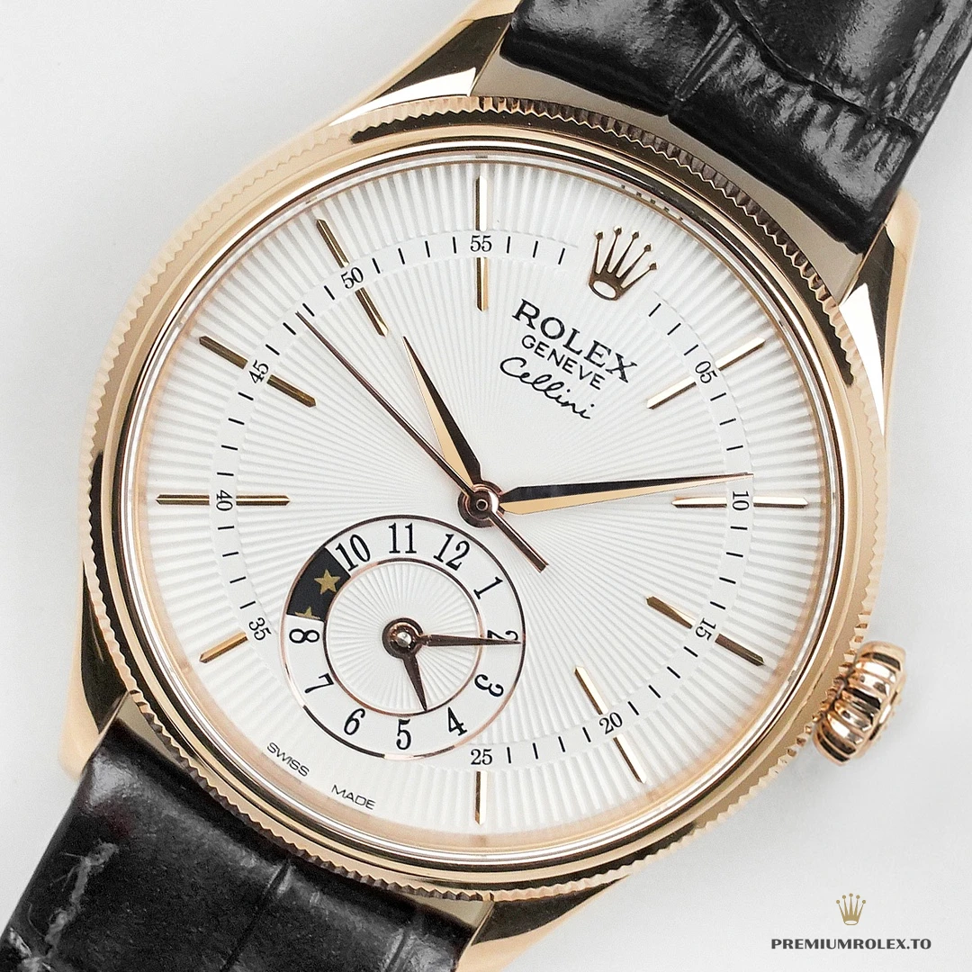 Clone Cellini Dual Time Rose Gold 50525.09 White Dial - Top-Tier Swiss Replica Watch
