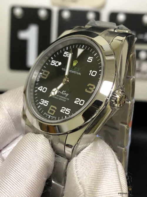 Replica Rolex Air-King 38mm Dial Black 1454020 - High-Grade Replica Watch