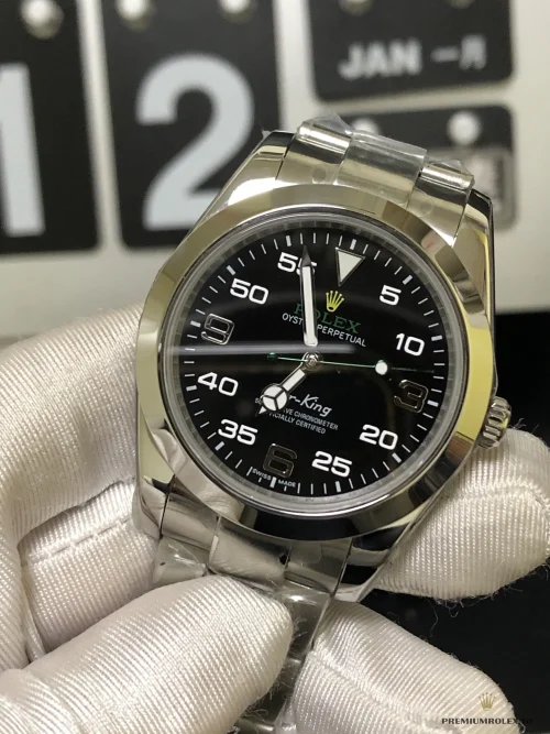Replica Rolex Air-King 38mm Dial Black 1454020 - Factory Super Clone Watch