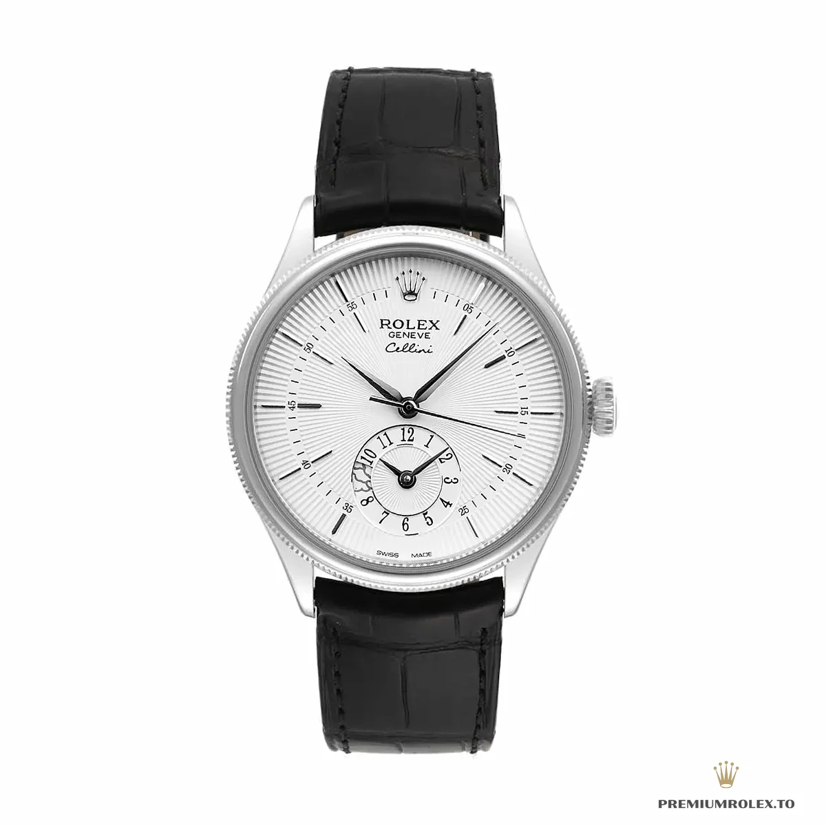 Replica Rolex Cellini Dual Time 50529 Silver Dial 39mm - Best Quality Replica Watch