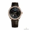 Fake Rolex Cellini Dual Time Rose Gold 50525 Black Dial - High-Grade Replica Watch