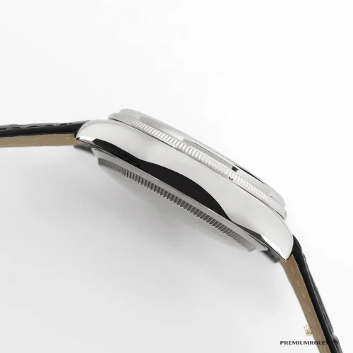 Super Clone Rolex Cellini Dual Time White Gold 50529 Black Dial 39mm - 1:1 Swiss Replica Watch