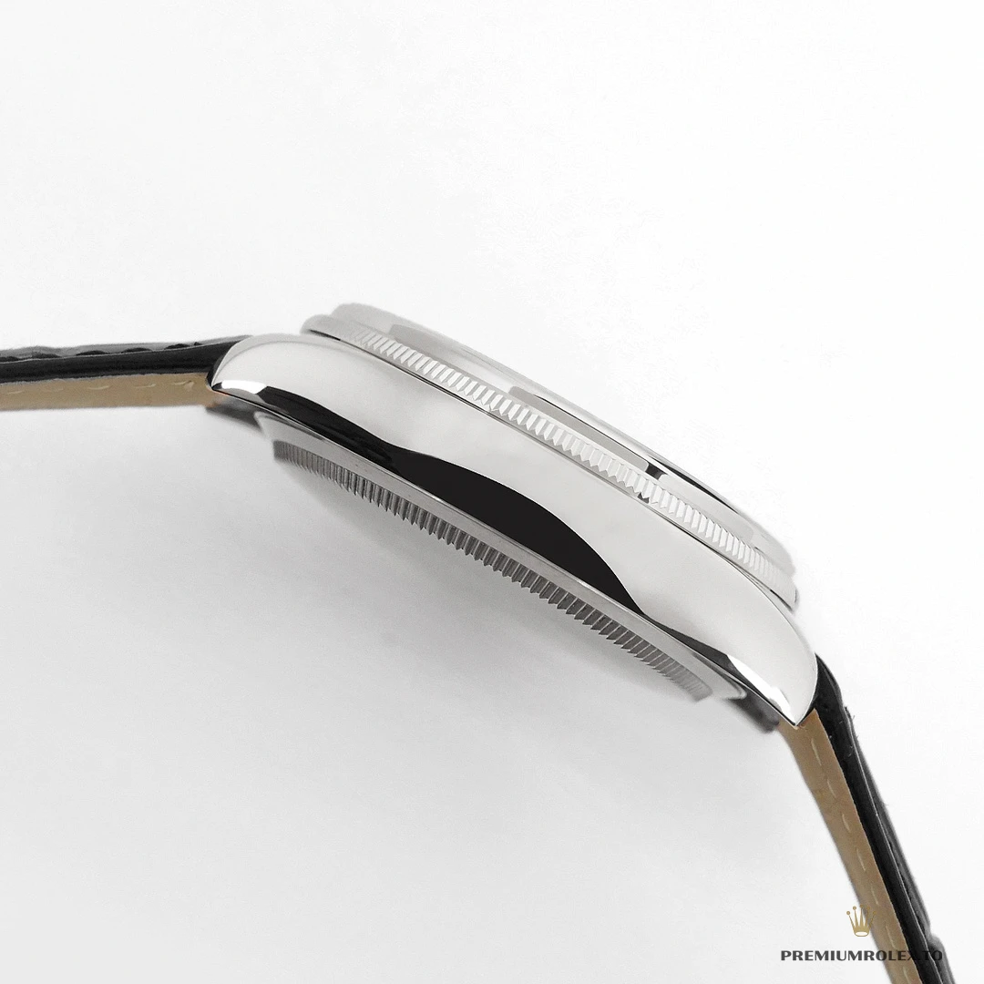 Super Clone Rolex Cellini Dual Time White Gold 50529 Black Dial 39mm - 1:1 Swiss Replica Watch