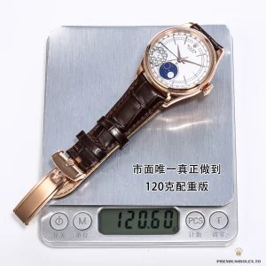 Cellini 50535 side angle showing slim Everose gold-plated case