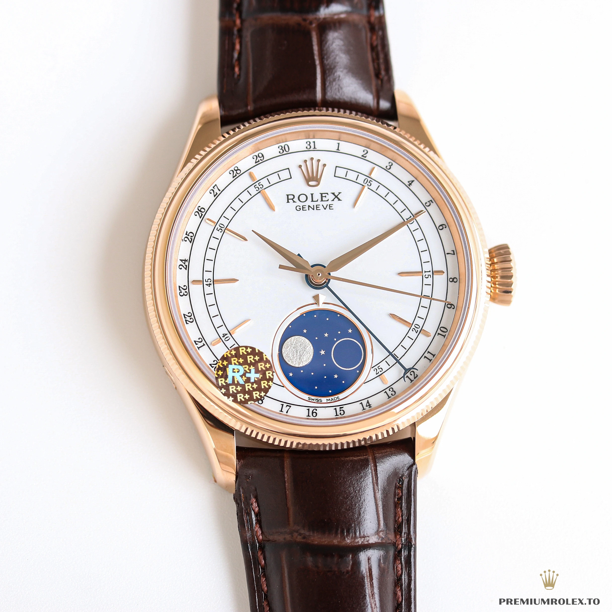 Clone Rolex Cellini Moonphase 50535 White Dial - Factory Super Clone Watch