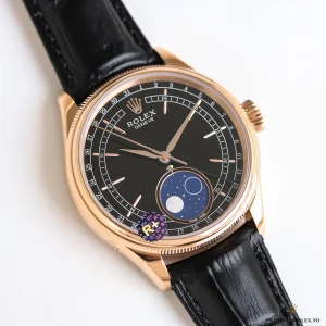 Rolex Cellini Moonphase caseback in polished Everose gold