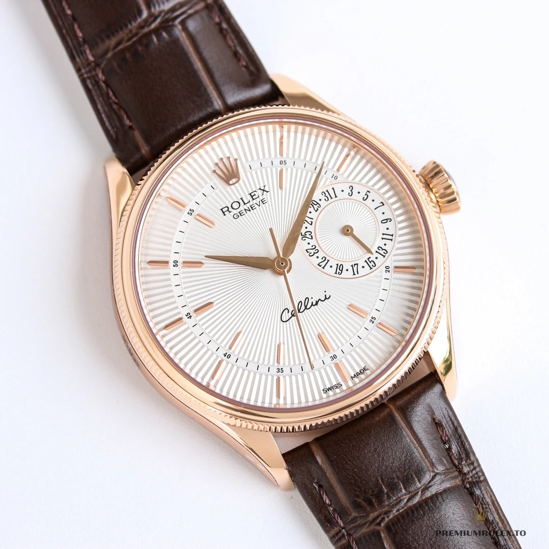 Fake Rolex Cellini Rose Gold 50515.01 39mm White Dial - Factory Super Clone Watch