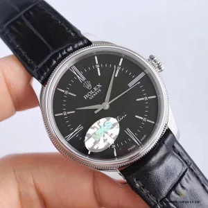 Cellini Time side profile showing fluted double bezel detail