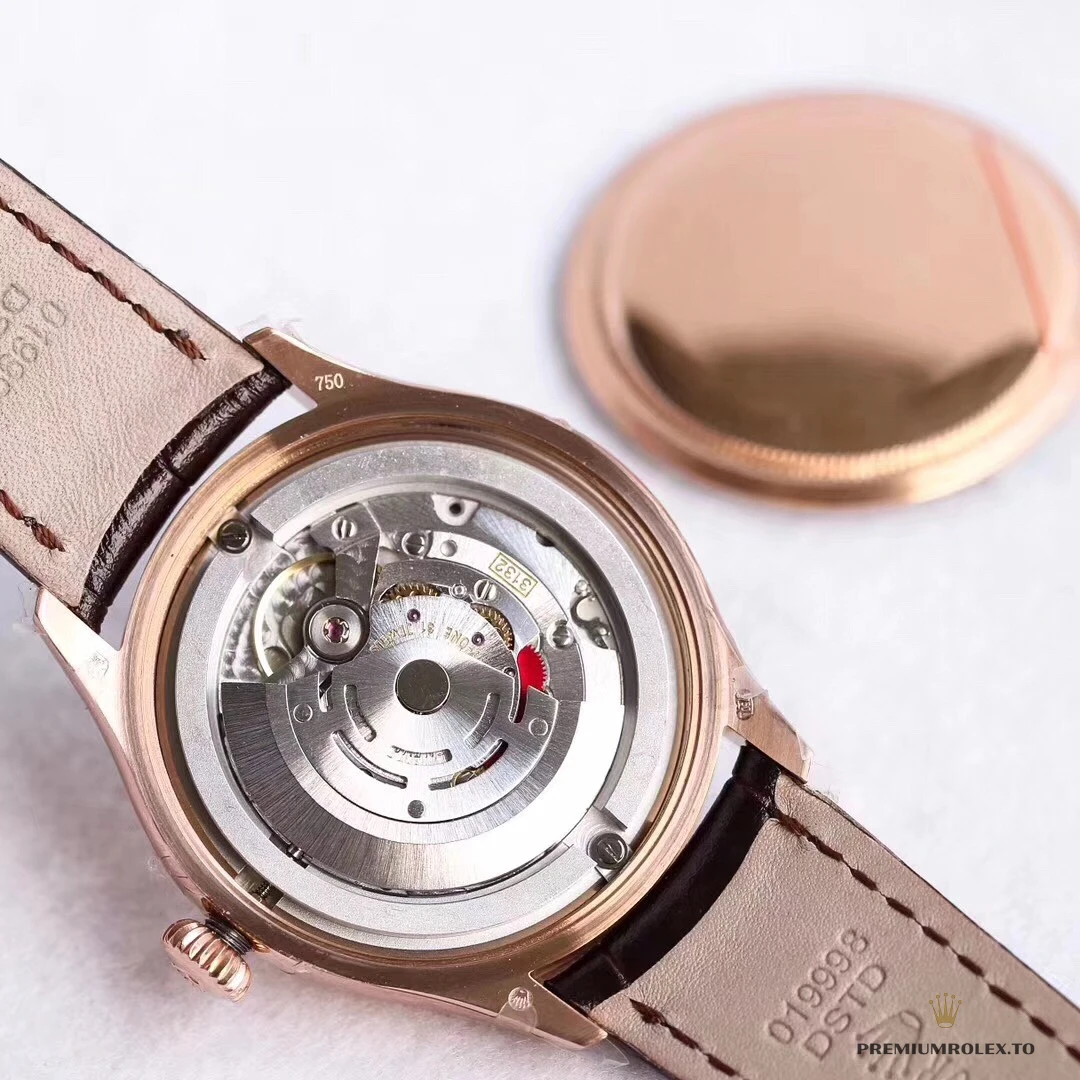 Superclone Rolex Cellini Time Rose gold 50505 39mm White Dial - Swiss Movement Replica Watch