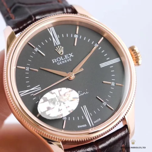 Super clone Rolex Cellini Time Rose Gold 50505.009 Black 39mm Dial - Affordable Luxury Fake Timepiece