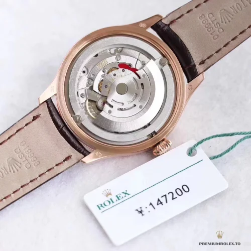 Super clone Rolex Cellini Time Rose Gold 50505.009 Black 39mm Dial - Top-Tier Swiss Replica Watch