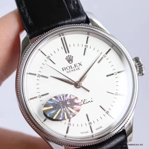 Overhead angle of Cellini Time showing clean no-date white dial