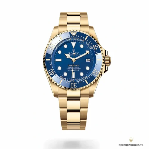 Fake Rolex Deepsea Oyster 44 mm yellow gold M136668LB - Best Quality Replica Watch