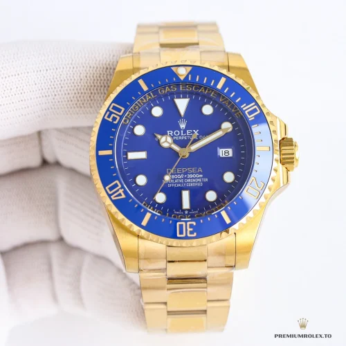 Fake Rolex Deepsea Oyster 44 mm yellow gold M136668LB - Premium Super Clone Watch