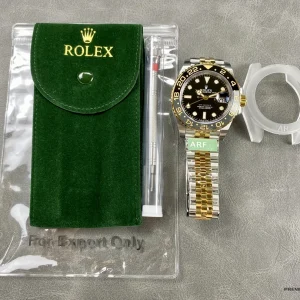 Caseback view of GMT-Master II Bumblebee with Rolex engraving