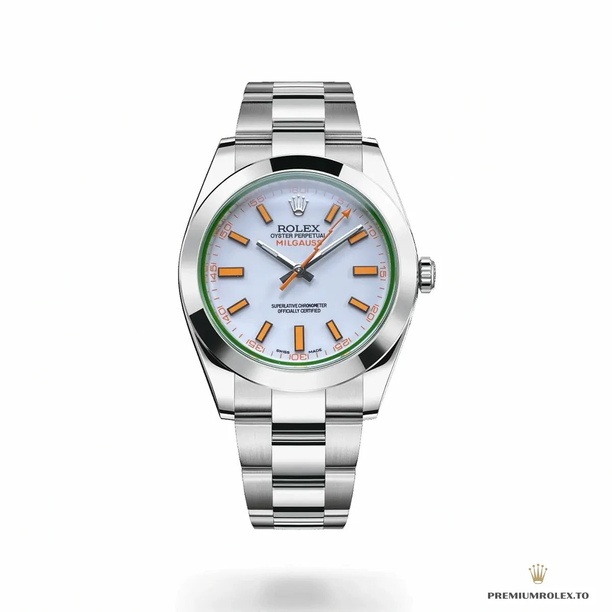 Replica Rolex Milgauss 116400.03 White Dial 40mm Orange - Swiss-Made Clone Watch
