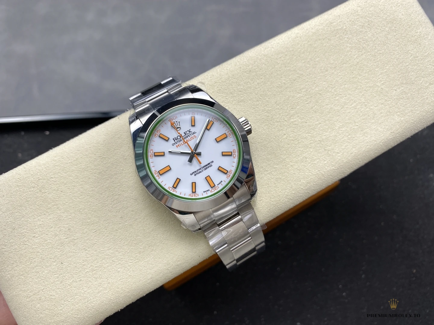 Replica Rolex Milgauss 116400.03 White Dial 40mm Orange - Top-Tier Swiss Replica Watch