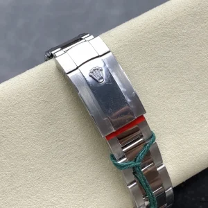 Crown detail on Milgauss 116400 with smooth polished bezel