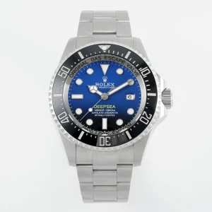 Caseback of 126660 Deepsea showing solid steel Ringlock construction
