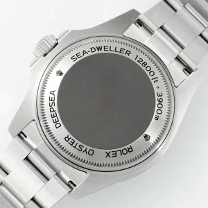 Close-up of ceramic bezel with 60-minute scale on Deepsea 116660