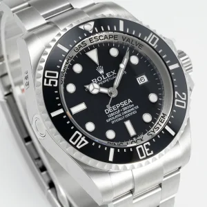 Deepsea 116660 lume shot with blue luminous glow on indices