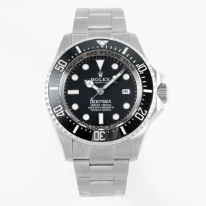 Wrist shot of Deepsea 116660 showing commanding 44mm presence