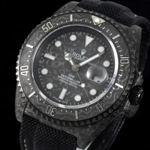 Caseback of carbon Sea-Dweller showing composite construction