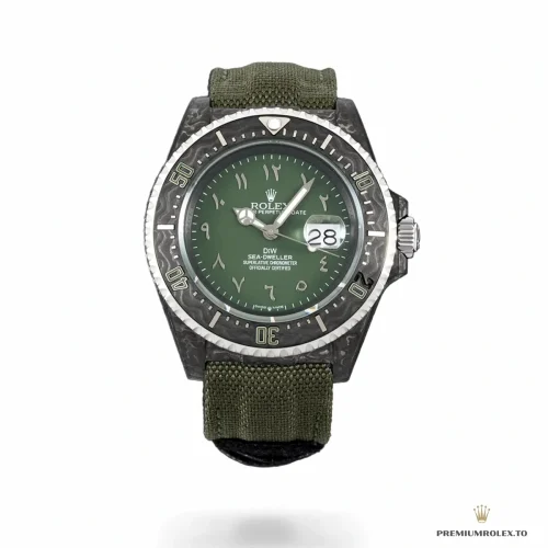 Clone Rolex Sea Dweller Green Dial Hunter Arabic 43mm - High-Grade Replica Watch