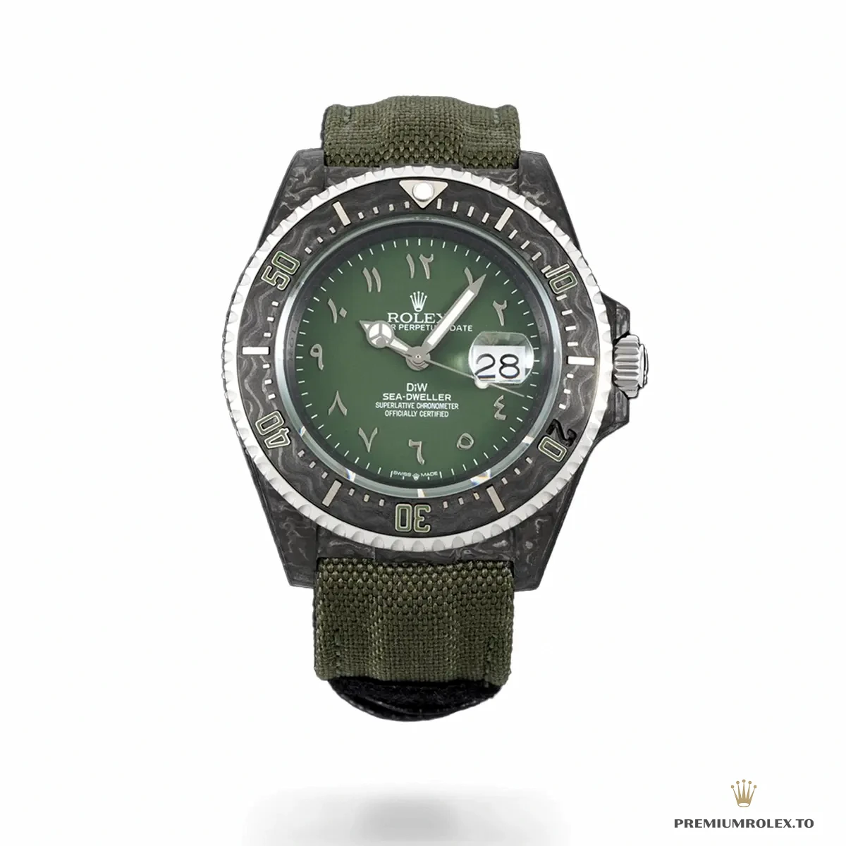 Clone Rolex Sea Dweller Green Dial Hunter Arabic 43mm - High-Grade Replica Watch