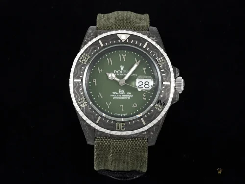 Clone Rolex Sea Dweller Green Dial Hunter Arabic 43mm - Budget Luxury Replica Watch