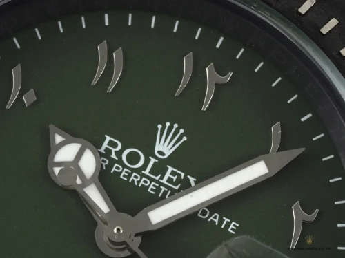 Clone Rolex Sea Dweller Green Dial Hunter Arabic 43mm - Budget Luxury Replica Watch